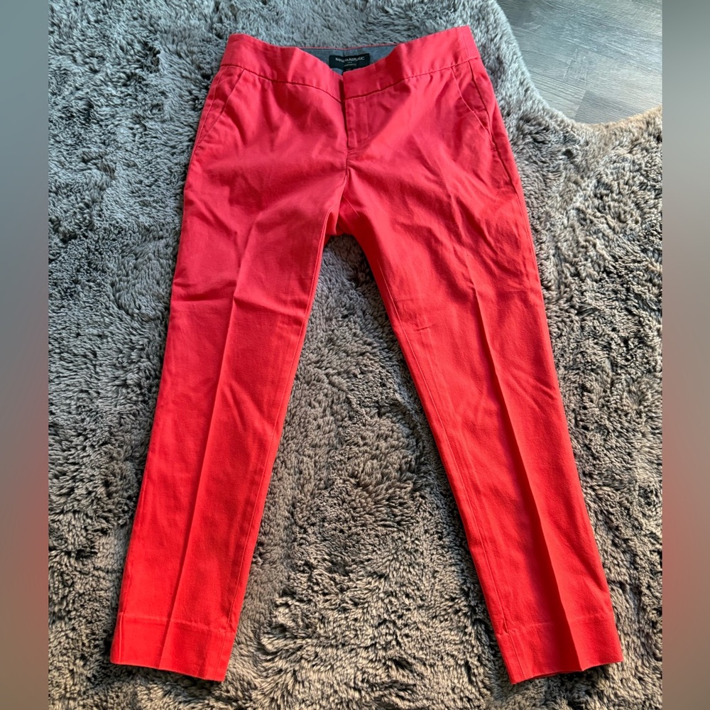 Banana Republic Red Orange Chinos with Modern Silhouette